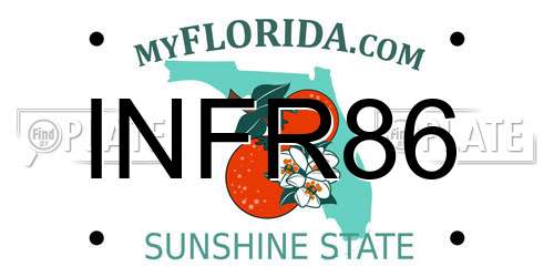 INFR86 Florida License Plate