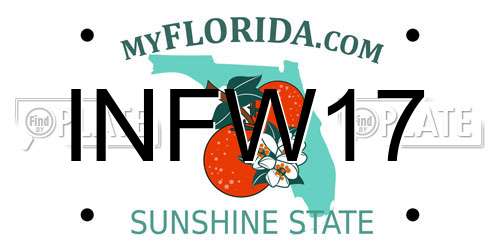 INFW17 Florida License Plate