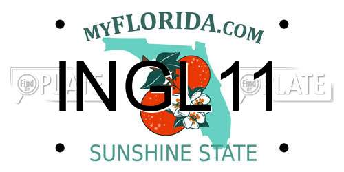 INGL11 Florida License Plate