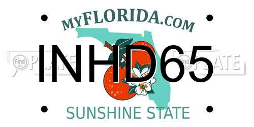 INHD65 Florida License Plate