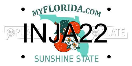 INJA22 Florida License Plate