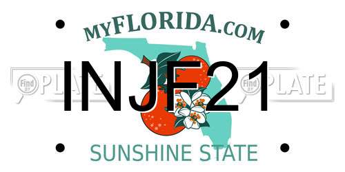 INJF21 Florida License Plate