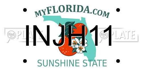 INJH11 Florida License Plate