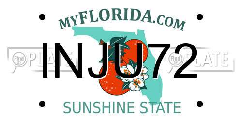 INJU72 Florida License Plate