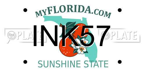 INK57 Florida License Plate