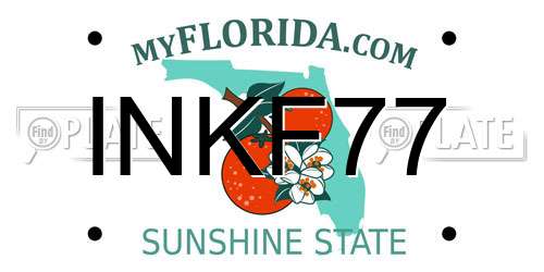 INKF77 Florida License Plate