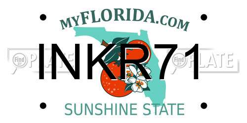 INKR71 Florida License Plate
