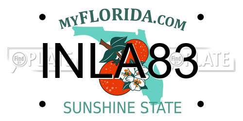 INLA83 Florida License Plate
