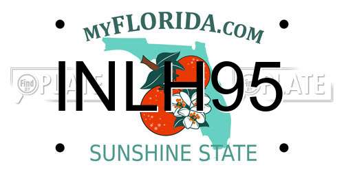 INLH95 Florida License Plate