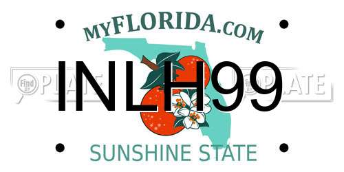 INLH99 Florida License Plate