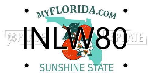 INLW80 Florida License Plate