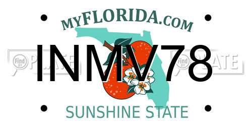 INMV78 Florida License Plate
