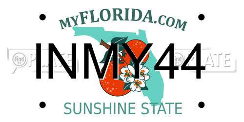 INMY44 Florida License Plate