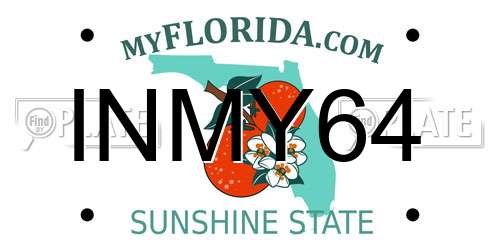 INMY64 Florida License Plate