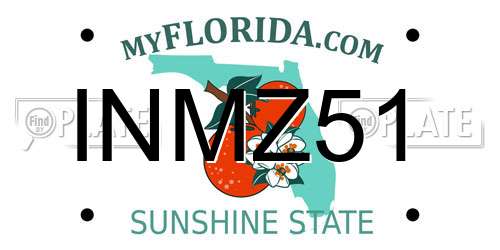 INMZ51 Florida License Plate