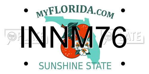 INNM76 Florida License Plate