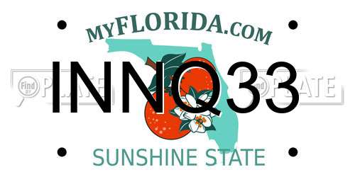 INNQ33 Florida License Plate