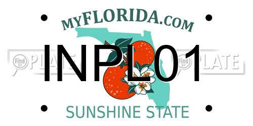 INPL01 Florida License Plate