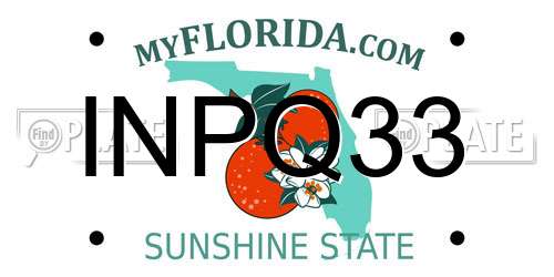 INPQ33 Florida License Plate