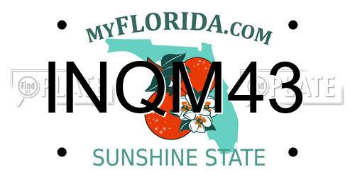 INQM43 Florida License Plate
