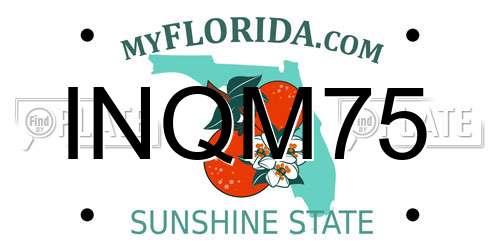 INQM75 Florida License Plate