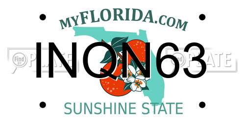 INQN63 Florida License Plate