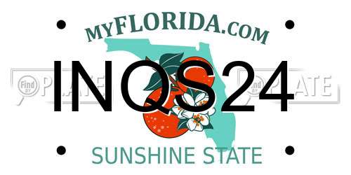 INQS24 Florida License Plate