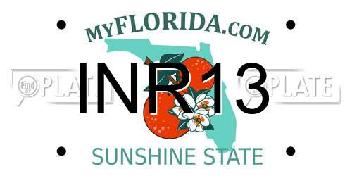 INR13 Florida License Plate