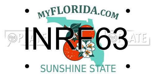 INRF63 Florida License Plate