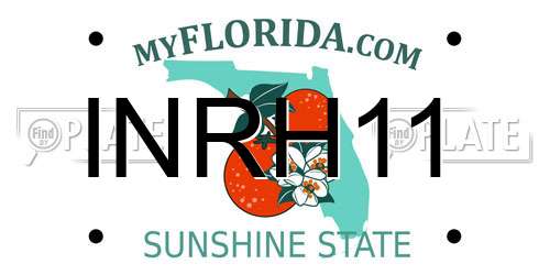 INRH11 Florida License Plate