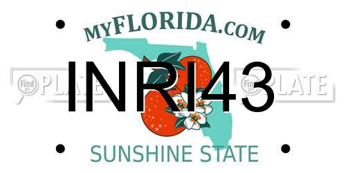INRI43 Florida License Plate