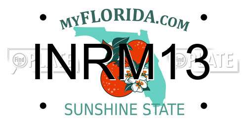 INRM13 Florida License Plate