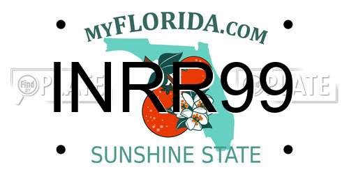 INRR99 Florida License Plate