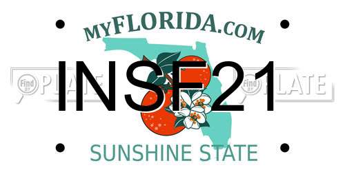 INSF21 Florida License Plate