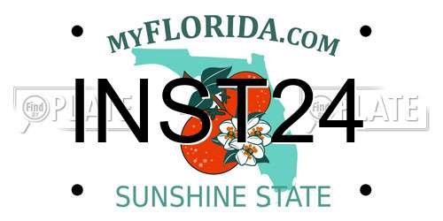 INST24 Florida License Plate