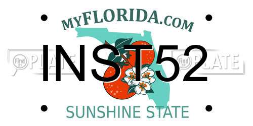 INST52 Florida License Plate
