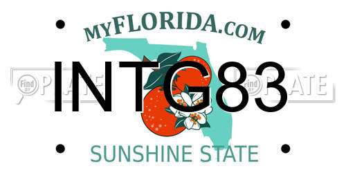INTG83 Florida License Plate