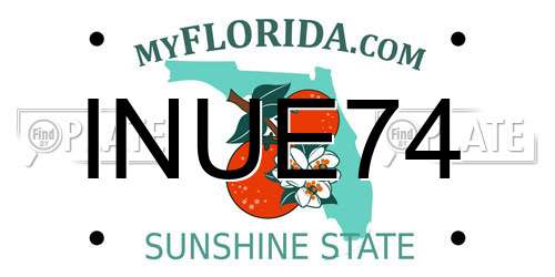 INUE74 Florida License Plate