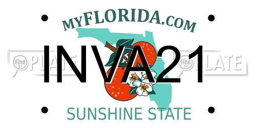 INVA21 Florida License Plate