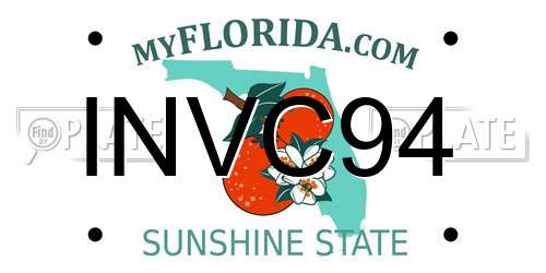 INVC94 Florida License Plate