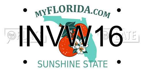 INVW16 Florida License Plate