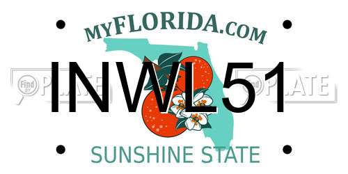 INWL51 Florida License Plate