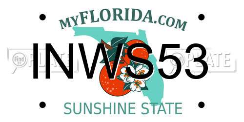 INWS53 Florida License Plate