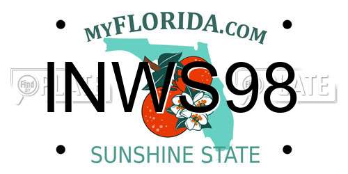 INWS98 Florida License Plate