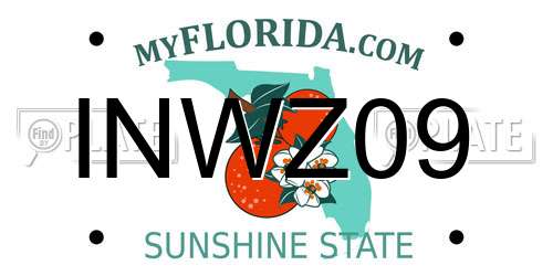 INWZ09 Florida License Plate