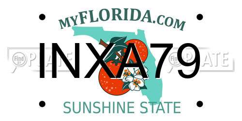 INXA79 Florida License Plate