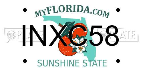 INXC58 Florida License Plate