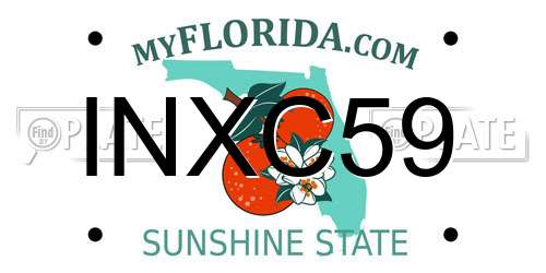 INXC59 Florida License Plate
