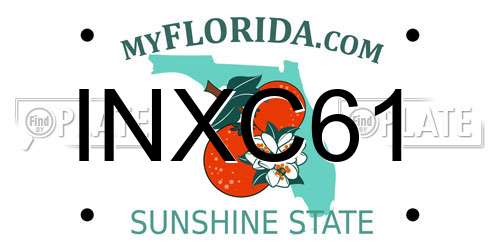 INXC61 Florida License Plate