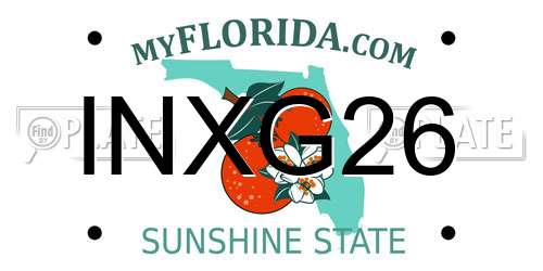 INXG26 Florida License Plate